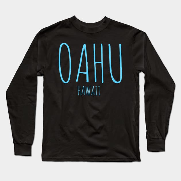 Oahu Hawaii Long Sleeve T-Shirt by Coreoceanart